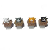 Artisan Keycaps Bunte Katze in Kartons