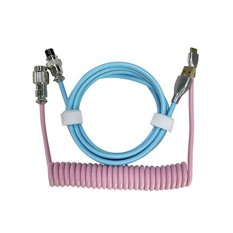 Custom Keyboard Cable Pink & Blue Gezogen USB-C