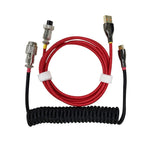 Gezogenes Kabel Schwarz & Rot USB-C