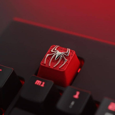 keycaps custom spider man rot silber