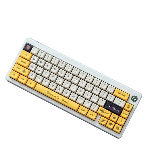 Mechanische Tastatur mit custom bee keycaps kit