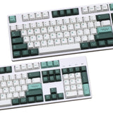 kit von keycaps plant auf zwei mechanischen tastaturen