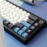 custom snow keycaps auf einer mechanischen Tastatur
