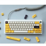 tastatur mit keycaps-set bee gelb